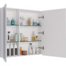 Шкаф зеркальный LEMARK UNIVERSAL 80х80 см 2-х дверный, цвет корпуса белый глянец LM80ZS-U
