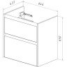 Тумба LEMARK COMBI 70 см под раковину, подвесная/напольная, 2 ящика, белый глянец LM03C70T
